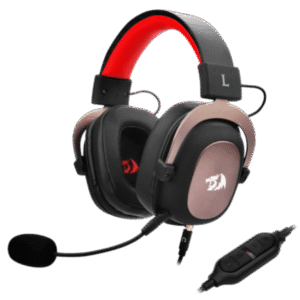 Redragon H510 Zeus Wired Gaming Headset with Detachable Microphone - Black and Red