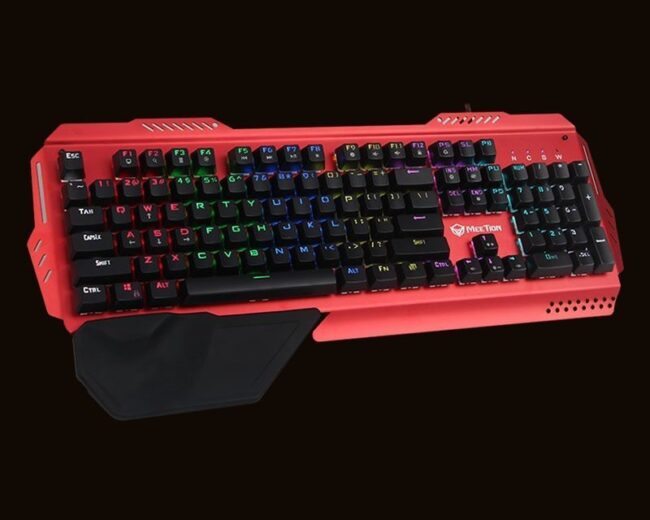 MeeTion MT-MK20 Mechanical Gaming Metal Keyboard Red