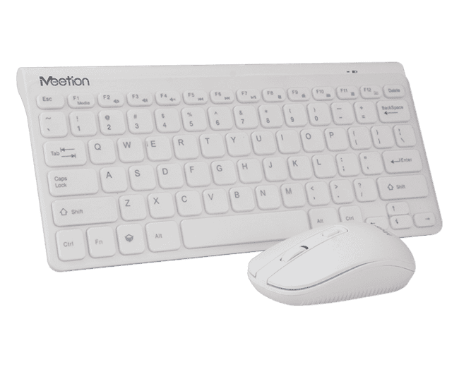 Meetion 2.4G Wireless Mini Combo 4000 (KB&Mouse) Black &  White