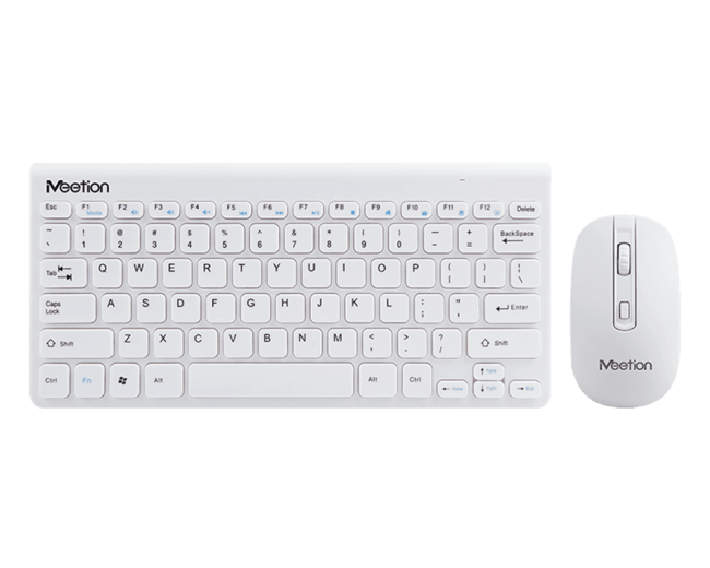 Meetion 2.4G Wireless Mini Combo 4000 (KB&Mouse) Black &  White