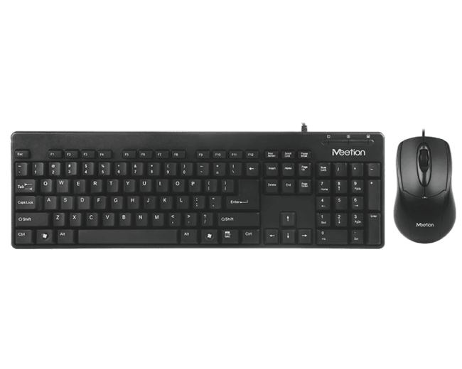 Meetion MT-AT100 USB Corded Keyboard and Mouse Combo