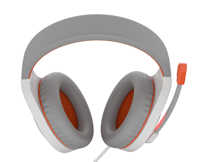 Meetion MT-HP021WO Gaming Headset Backlit 3.5mm Audio Pin *1 with  Audio and USB - White Orange