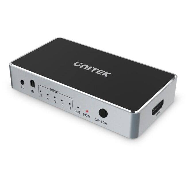 Unitek V1110A 4K HDMI 1.4b Switch 5 In 1 Out