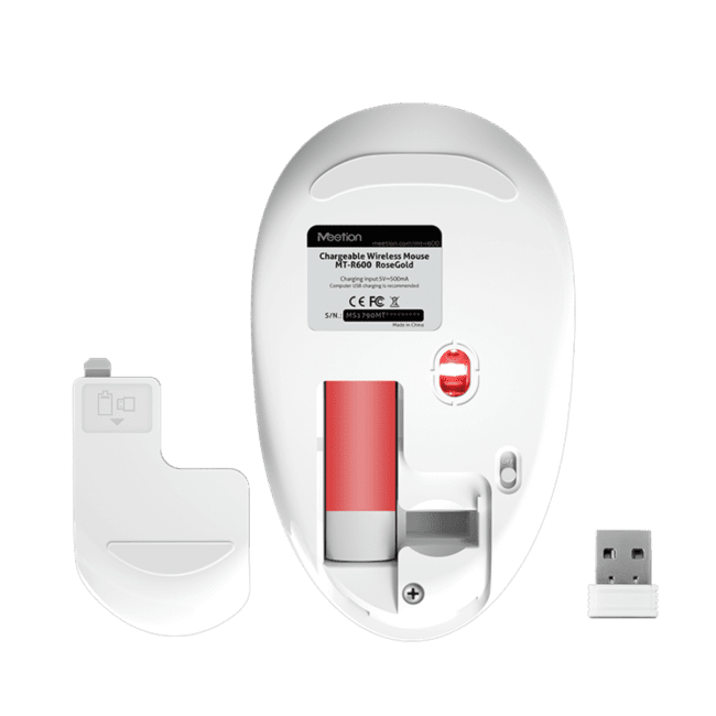 Meetion 2.4g R600 Slim Rechargeable Wireless Mouse
