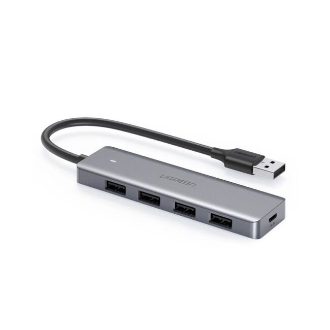 uGreen 50985 4-Port USB 3.0 Hub + Micro USB Metal Plated Shell Ultra Slim