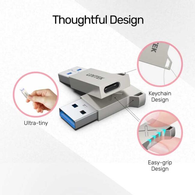 Unitek A1034NI USB3.1 Type-A Male to Type-C Female Adapter - Image 2