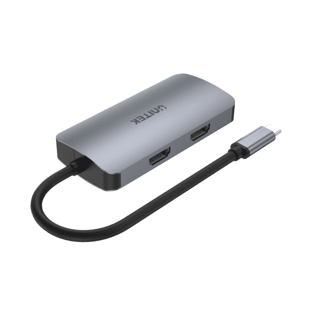 Unitek D1051A 5-in-1 USB3.1 Type-C Hub with MST (USB3.0 + 2*HDMI + VGA + PD 100W)
