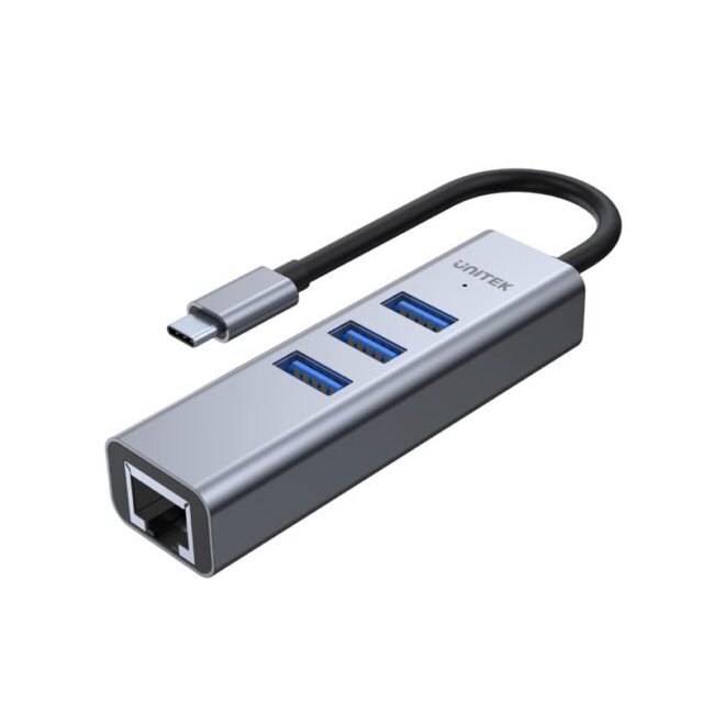 Unitek H1904A uHUB Q4+ 4-in-1 USB-C Ethernet Hub + 3 Port  USB