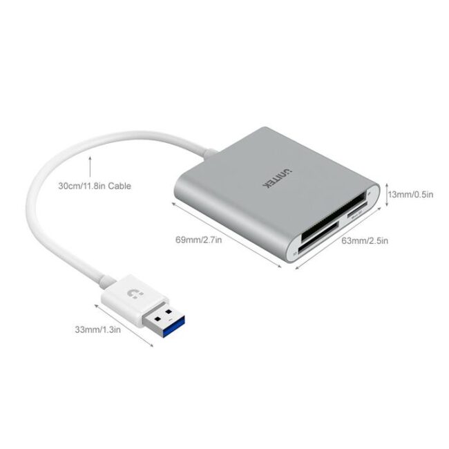 Unitek Y-9313 Usb 3.0 3-port Memory Card Reader – Connect Computers 