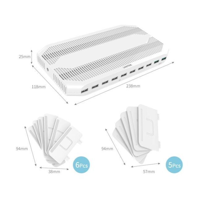 Unitek Y-2190A USB Charging Station 10 Port QC 3.0 96W