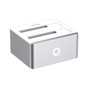 Unitek Y-3026 USB3.0 to SATA6G 2.5”/3.5” Dual Bay Hard Disk Docking Station - Silver