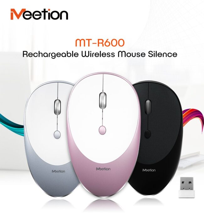Meetion 2.4g R600 Slim Rechargeable Wireless Mouse