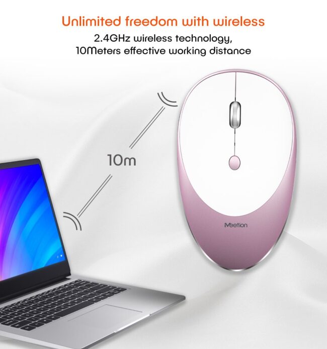 Meetion 2.4g R600 Slim Rechargeable Wireless Mouse