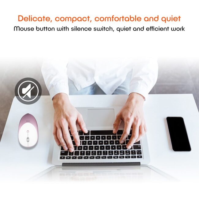 Meetion 2.4g R600 Slim Rechargeable Wireless Mouse