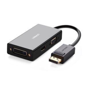 Ugreen DP110-20420 3 in 1 Displayport DP to HDMI VGA DVI Adapter 4K Male to Female