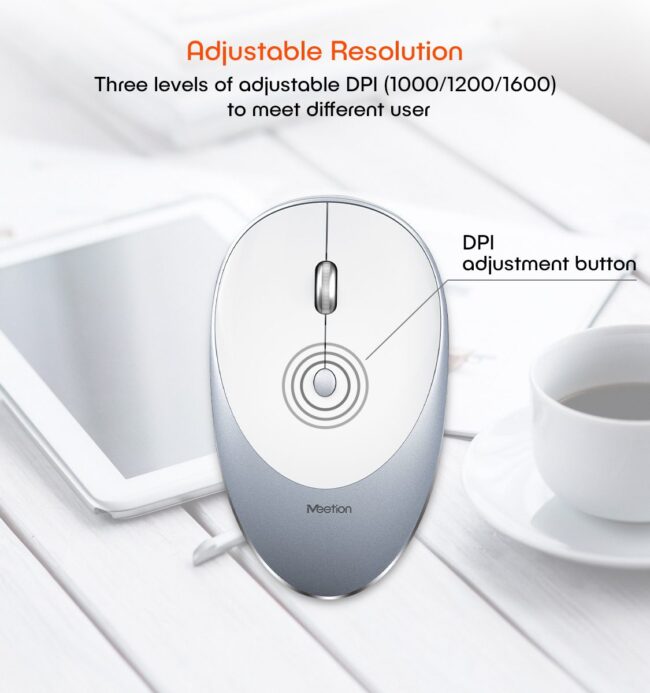 Meetion 2.4g R600 Slim Rechargeable Wireless Mouse