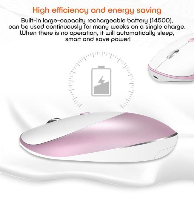 Meetion 2.4g R600 Slim Rechargeable Wireless Mouse