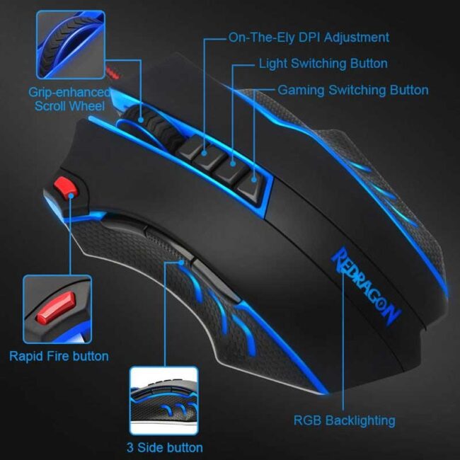 Redragon TITANOBOA2 CHROMA M802 Programmable ergonomic PC Gamer USB Wired Gaming Mouse