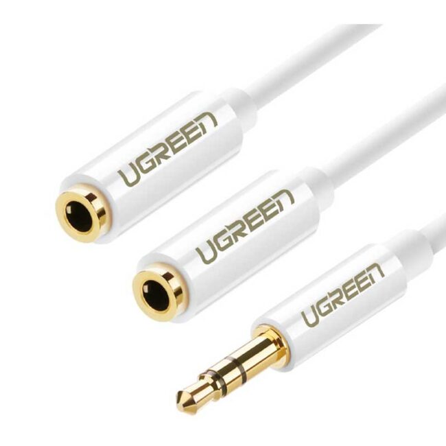uGreen 3.5mm Male to 2 Female Audio Cable 25cm