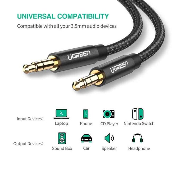 uGreen 3.5mm Male to Male audio cable