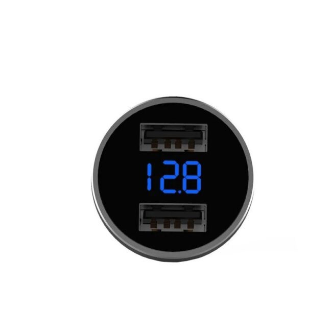 Mcdodo CC-3870 5V 3.4A LED Digital Display Dual USB Car Charger - Silver