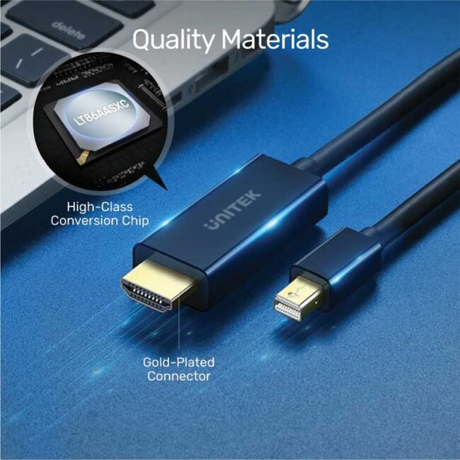 Unitek V1152A 4K 30Hz Mini DisplayPort to HDMI 1.4 Cable