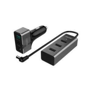 Unitek Y-P530A USB 60W 1pt QC3.0 With 4pt 2.4A Car Charger - Grey