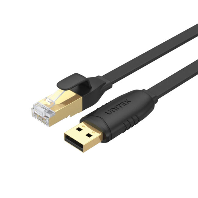 Unitek Y-SP02001B USB 2.0 to RJ45 Console Rollover Flat Cable