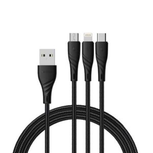 Mcdodo CA-6450 Peacock 3 in1 Cable with LED light 1.2m