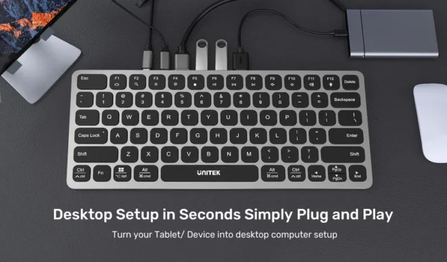 Unitek 9-in-1 USB-C Keyboard Hub - Image 10