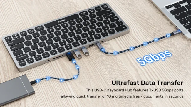Unitek 9-in-1 USB-C Keyboard Hub - Image 9