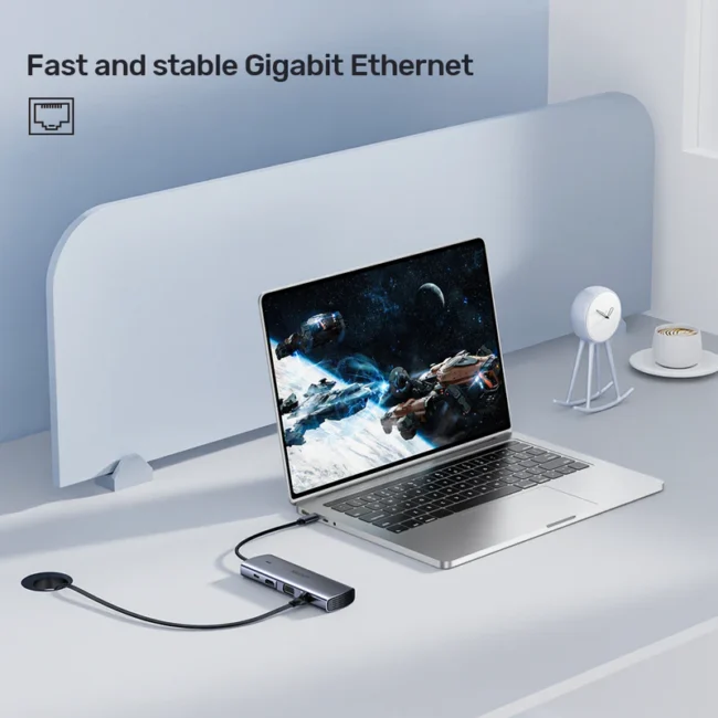 Unitek 9-in-1 USB-C Hub with Dual Display, Dual Card Reader and 100W PD - Image 12