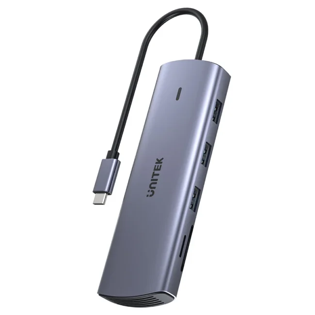 Unitek 9-in-1 USB-C Hub with Dual Display, Dual Card Reader and 100W PD - Image 3
