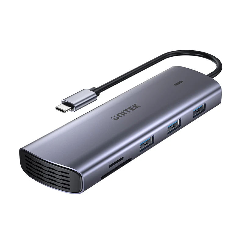 Unitek 9-in-1 USB-C Hub with Dual Display, Dual Card Reader and 100W PD