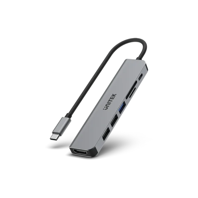 Unitek uHUB S7+ 7-in-1 USB-C 5Gbps Hub with 4K HDMI and 100W Power Delivery