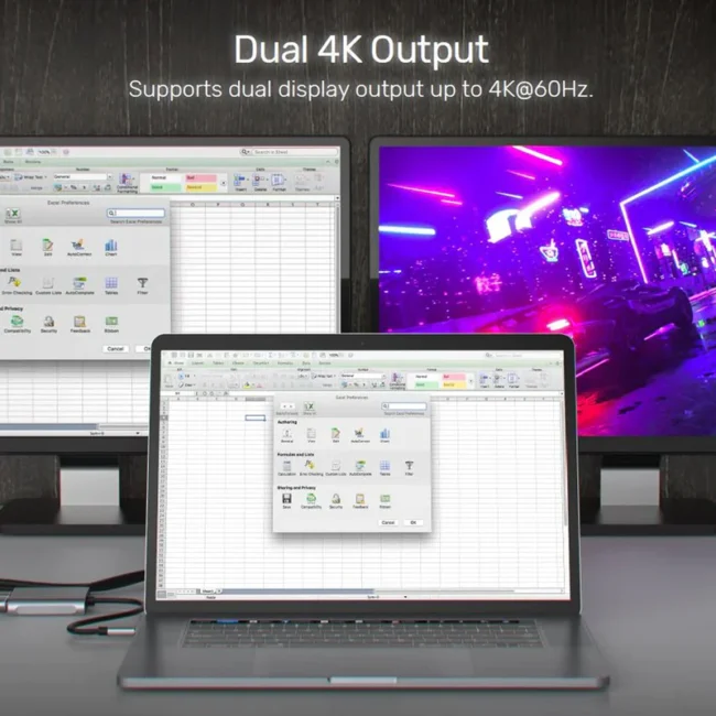 Unitek USB-C to Dual HDMI 4K Adapter - Image 4