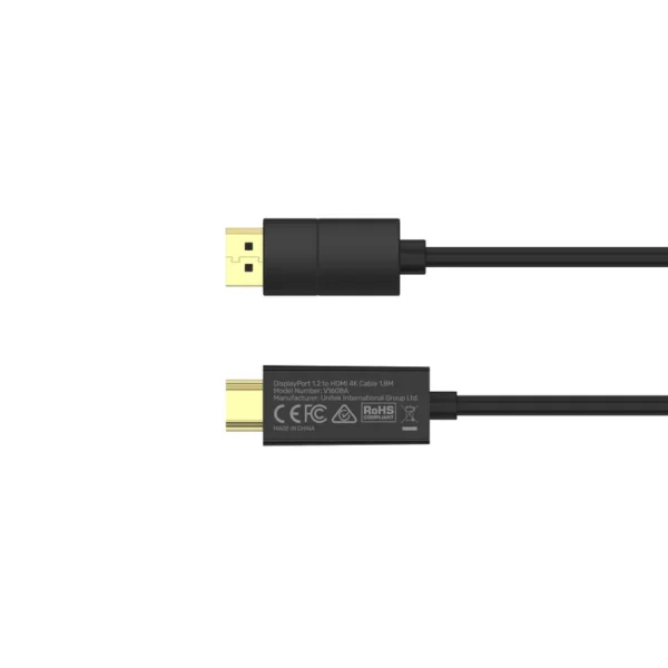 Unitek DP 1.2 to HDMI 4K Cable 1.8M - Image 2