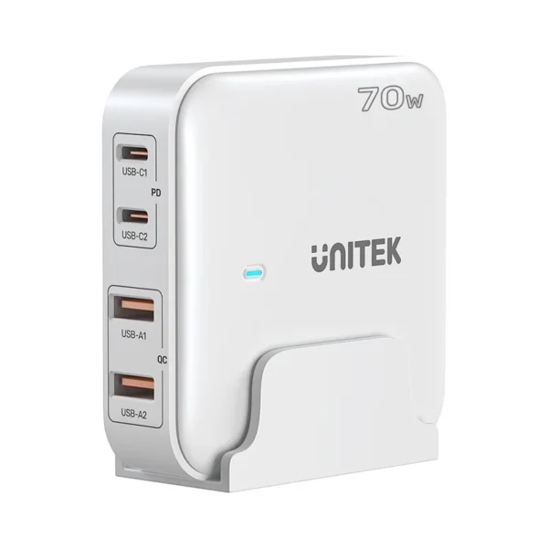 Unitek 70W Desktop Charger  4in1 GaN - white
