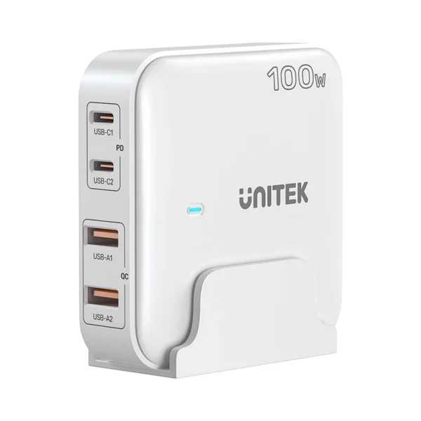 Unitek 100W Desktop Charger  4in1 GaN - white