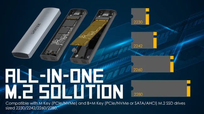 Unitek uDrive M.2 Enclosure NVMe/SATA 10Gbps - Image 7