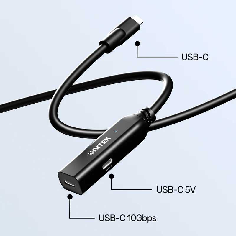 Unitek10Gbps USB-C Extension Cable with Built-in Signal Boosters - 5M - Image 9