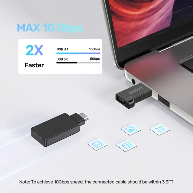 Unitek 10Gbps USB-A to USB-C Adapter - Image 7