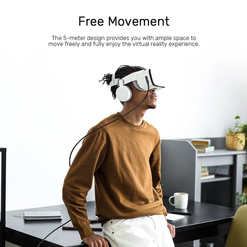 Unitek VR Link Pro Cable (90 Degree USB-C to C Cable supports 5Gps & 60W) - Image 10