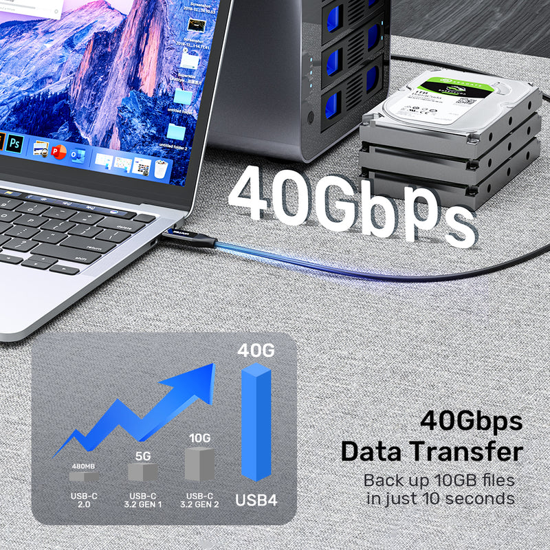 Unitek Full Featured USB4 C to C Cable - 2M - Image 5
