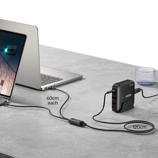 Unitek Type-C to Dual Type-C Charging Cable - 100W Fast Charging - Image 5