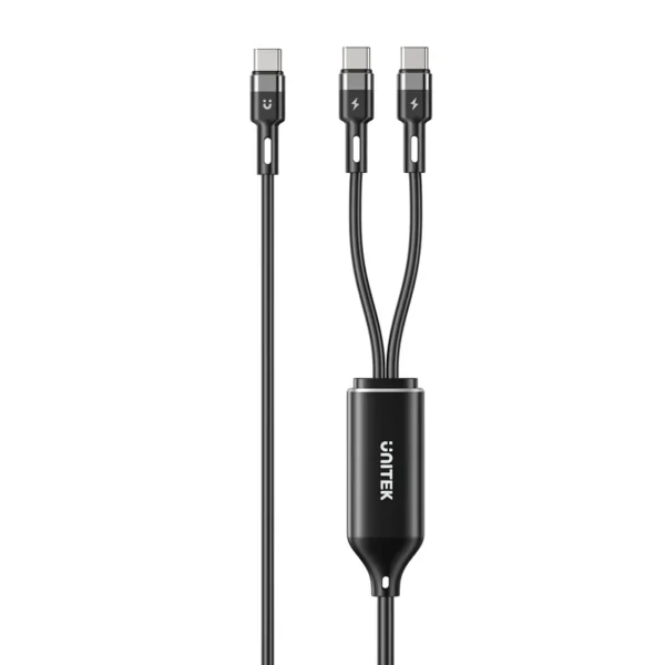 Unitek Type-C to Dual Type-C Charging Cable - 100W Fast Charging - Image 2