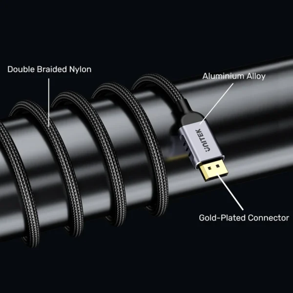 Unitek Gaming 16K 120Hz DisplayPort 2.1 Cable - Image 6