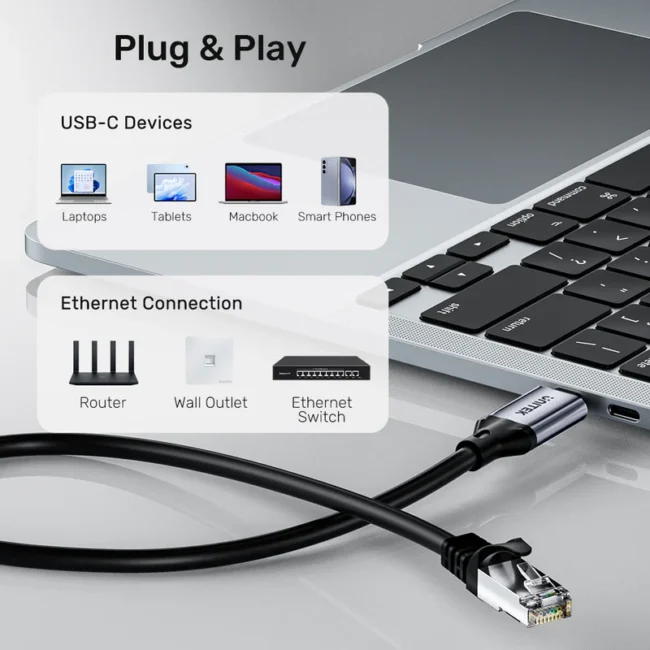 Unitek USB-C to Ethernet Cable - Image 4
