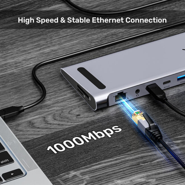 Unitek uHUB15+ USB-C Triple 4K KVM Docking Station - Image 8
