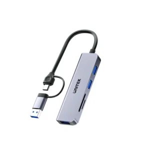 Unitek uHUB P5+ 5-in-1 USB 5Gbps Hub with SD and Micro SD Card Reader